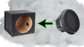 A subwoofer removed from its sealed enclosure