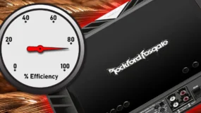 A subwoofer and efficiency meter